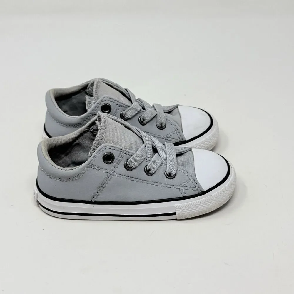 Converse All Star Maddie Sneakers Baby Kids Size 7 Gray Low Top Slip On Shoes